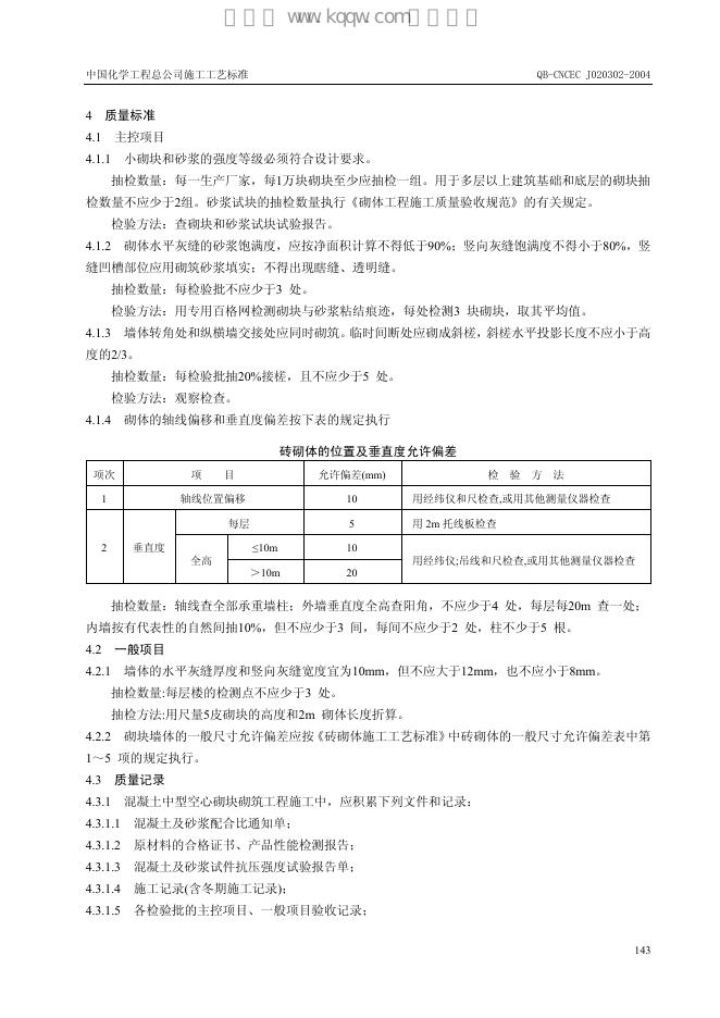 QB-CNCEC J020302-2004 标准预览