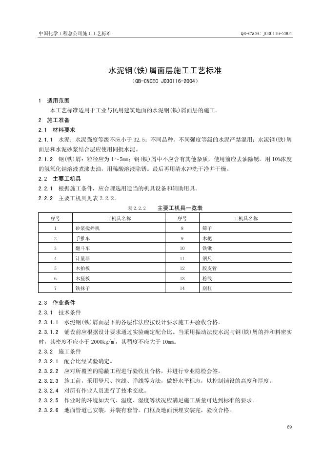 QB-CNCEC J030116-2004 标准预览