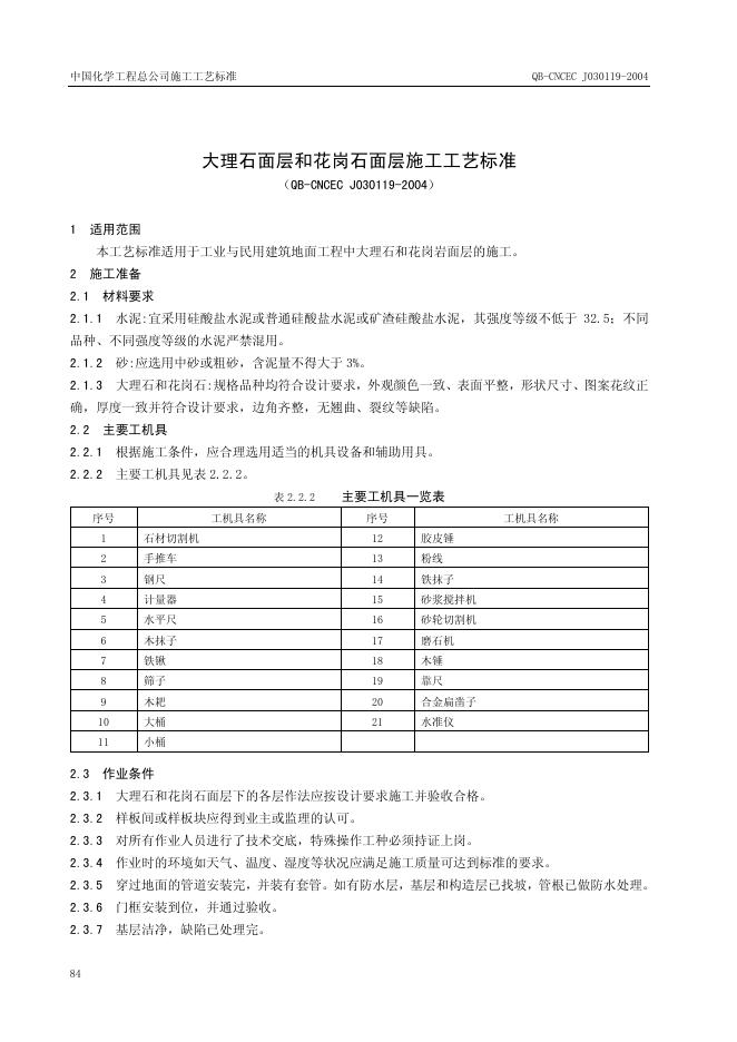 QB-CNCEC J030119-2004 标准预览