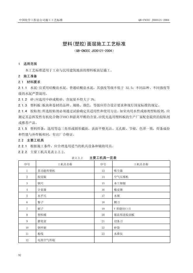 QB-CNCEC J030121-2004 标准预览
