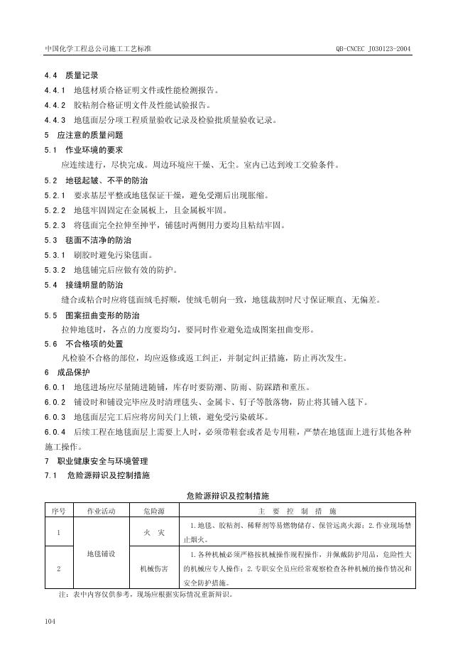 QB-CNCEC J030123-2004 标准预览