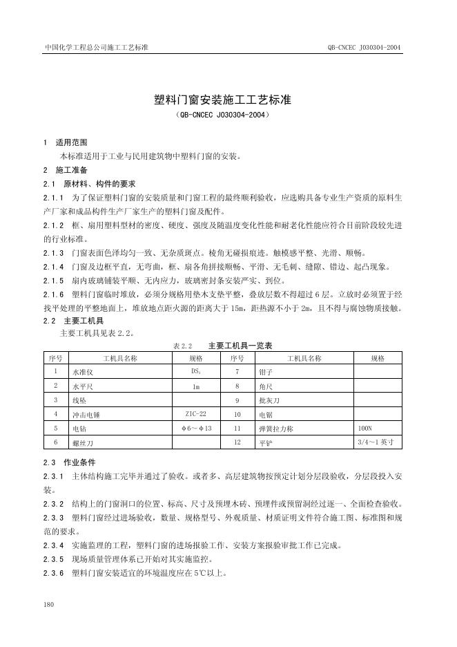 QB-CNCEC J030304-2004 标准预览