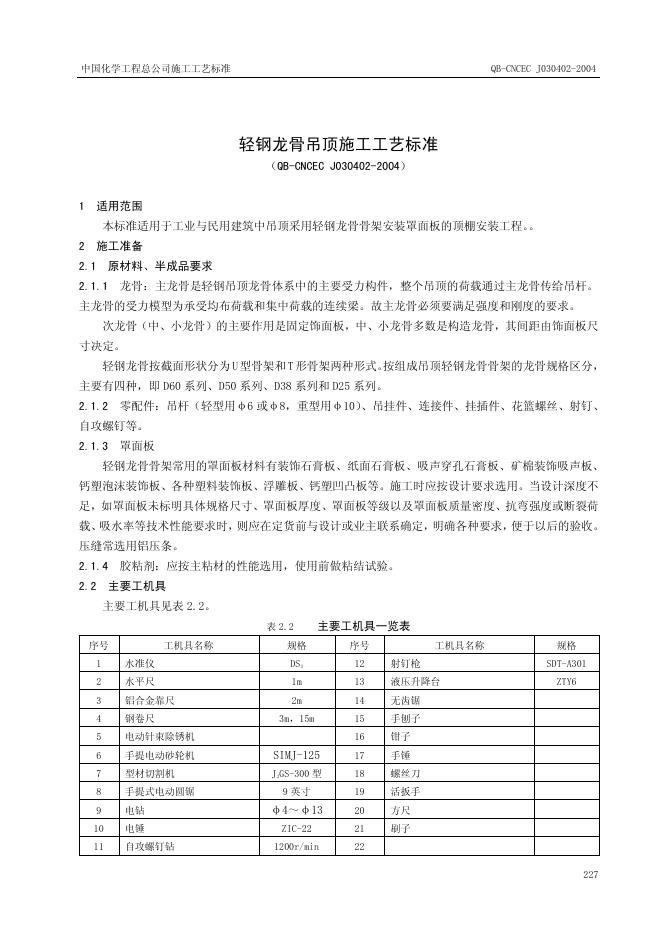 QB-CNCEC J030402-2004 标准预览