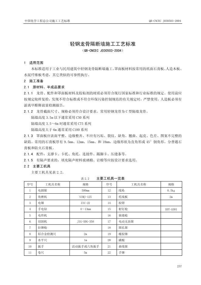 QB-CNCEC J030503-2004 标准预览