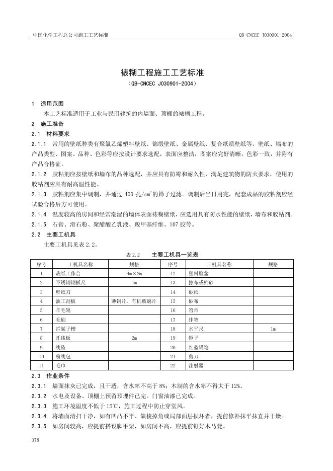 QB-CNCEC J030901-2004 标准预览