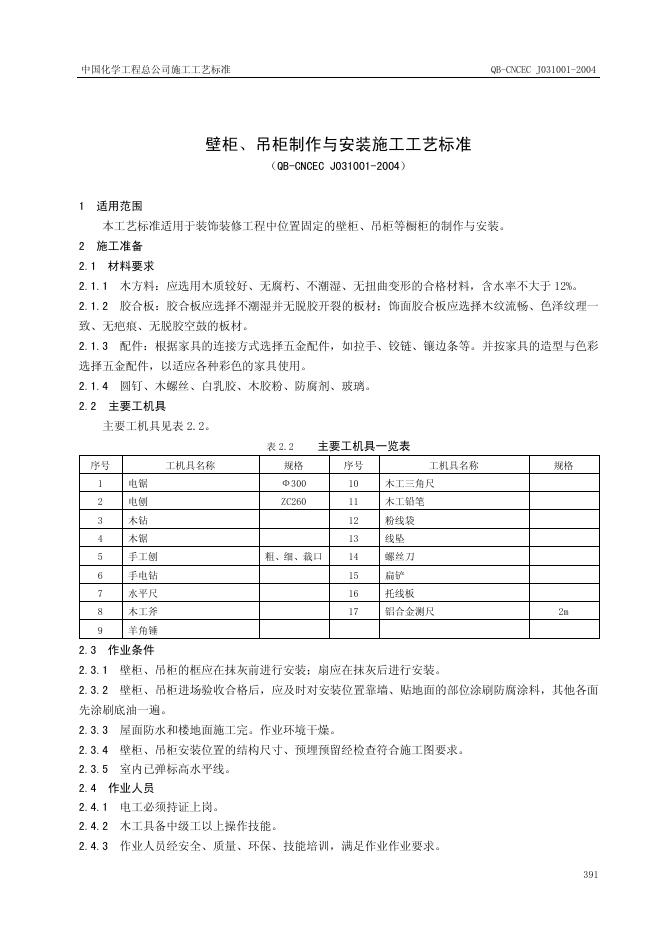 QB-CNCEC J031001-2004 标准预览