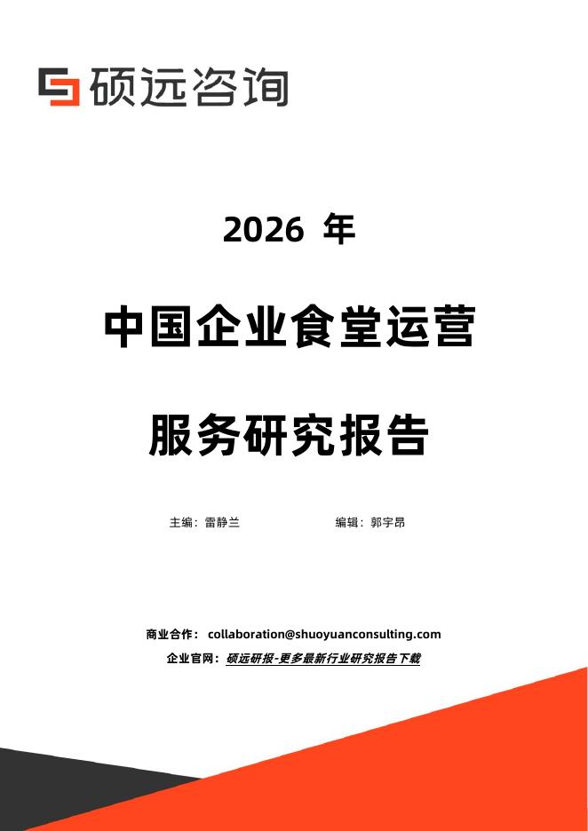 硕远咨询：2026年中国企业食堂运营服务研究报告海报