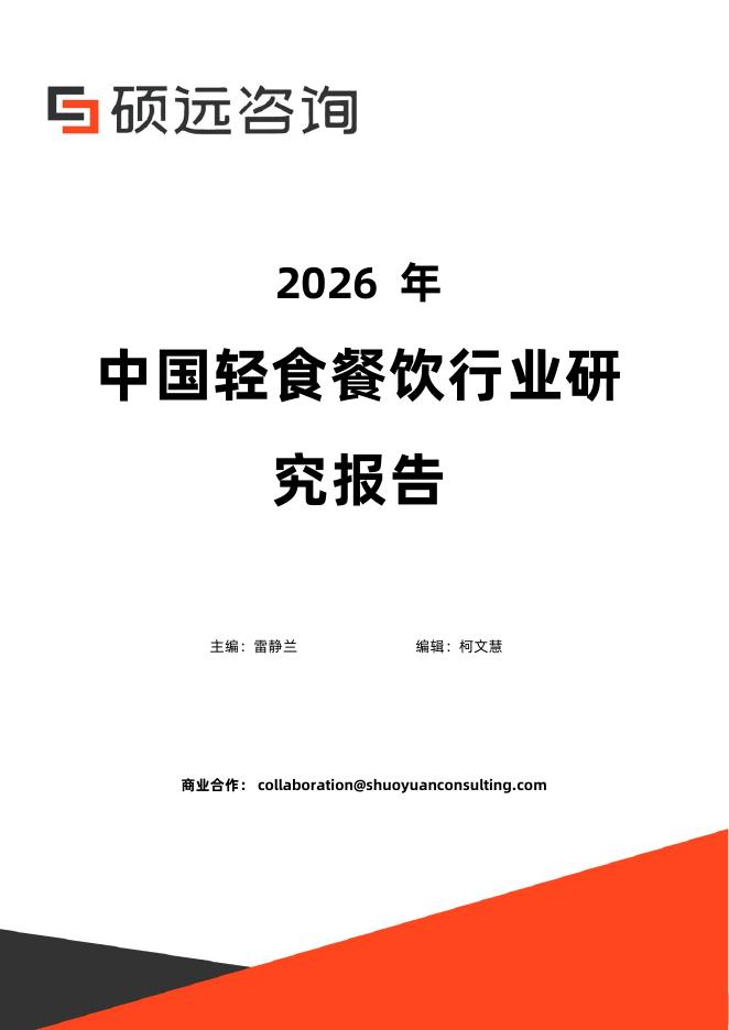 硕远咨询：2026年中国轻食餐饮行业研究报告海报
