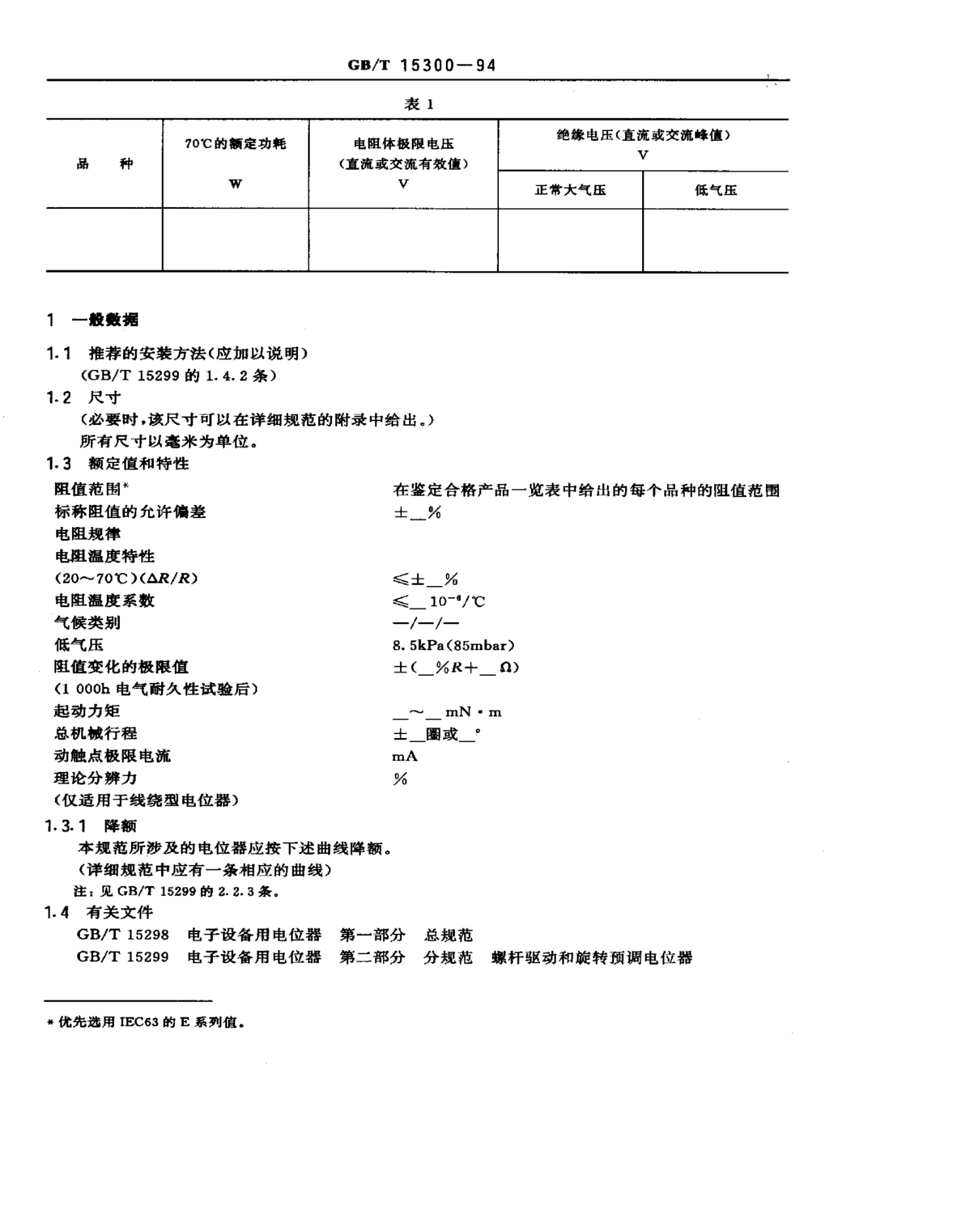 GB/T 15300-1994 标准预览