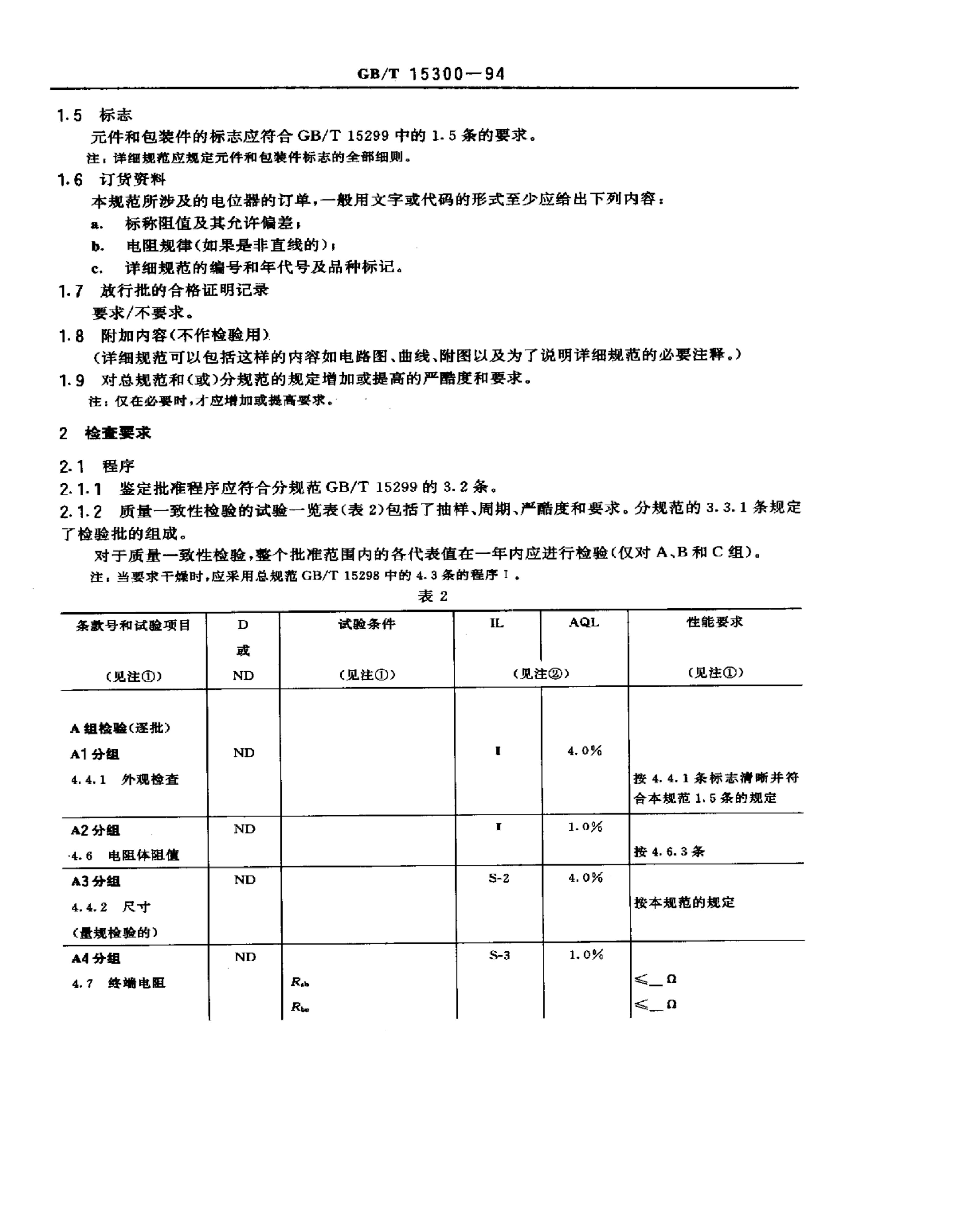 GB/T 15300-1994 标准预览