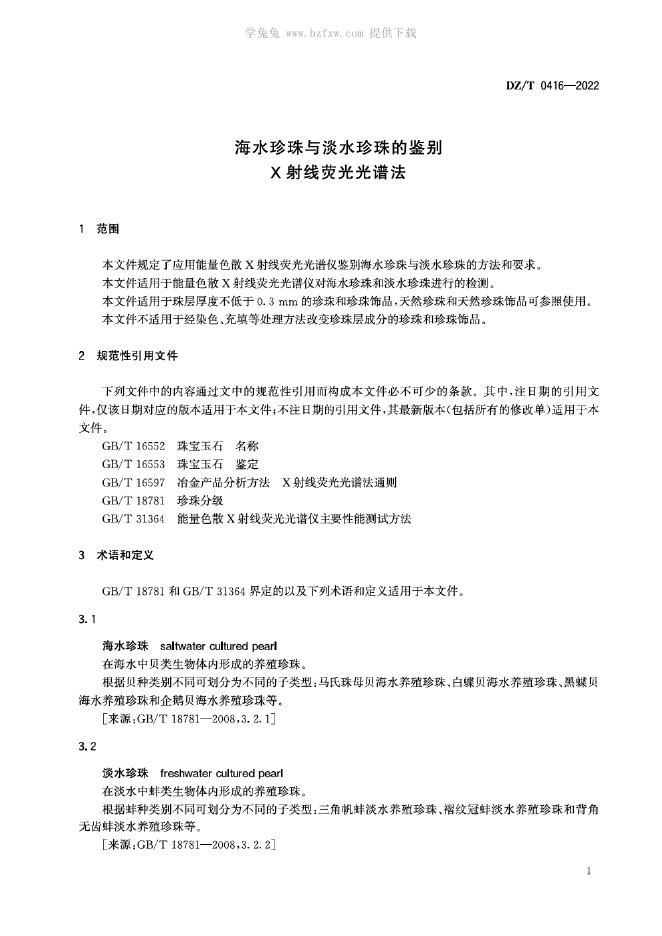 DZ/T 0416-2022 标准预览