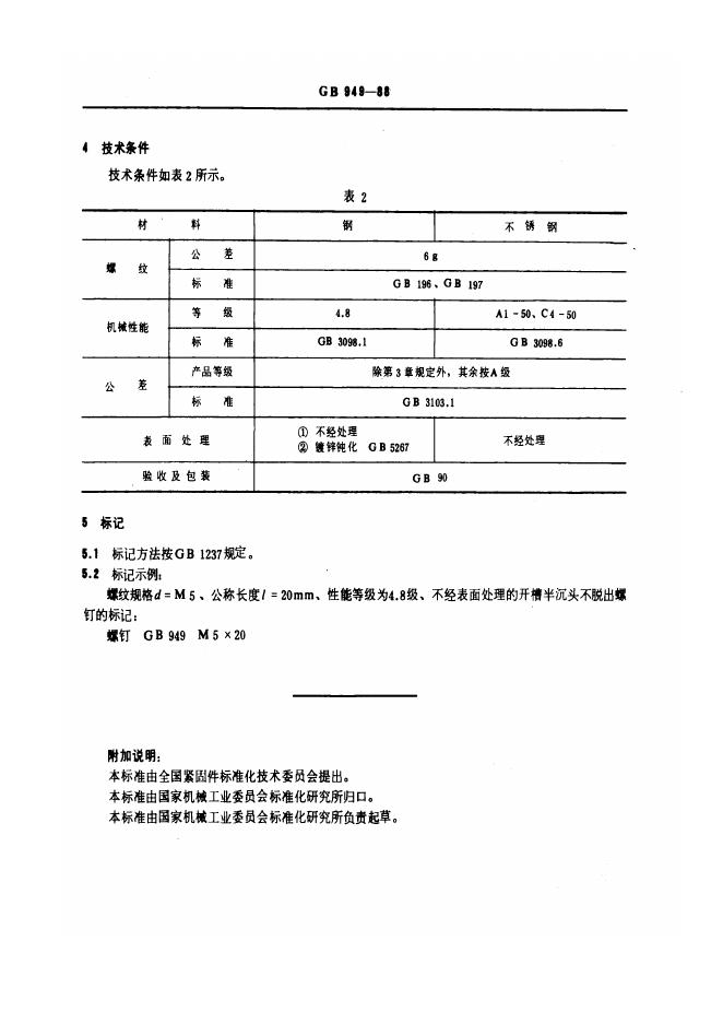 GB/T 949-1988 标准预览