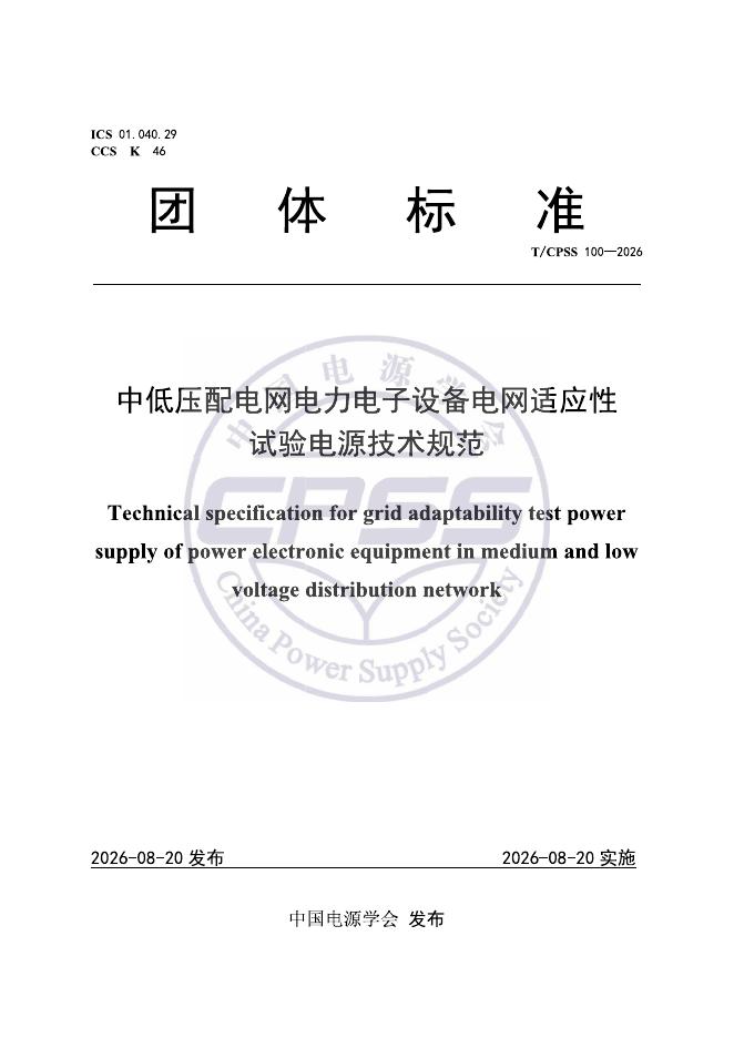 T/CPSS 100-2026 标准预览