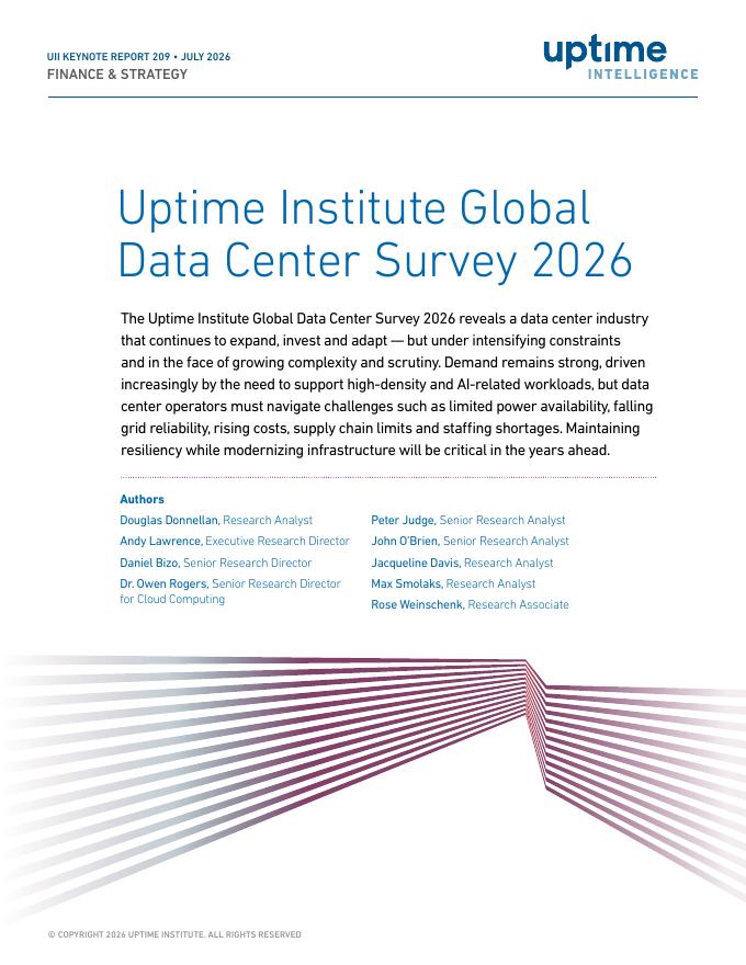 Uptime Institute ：2026全球数据中心调研报告海报