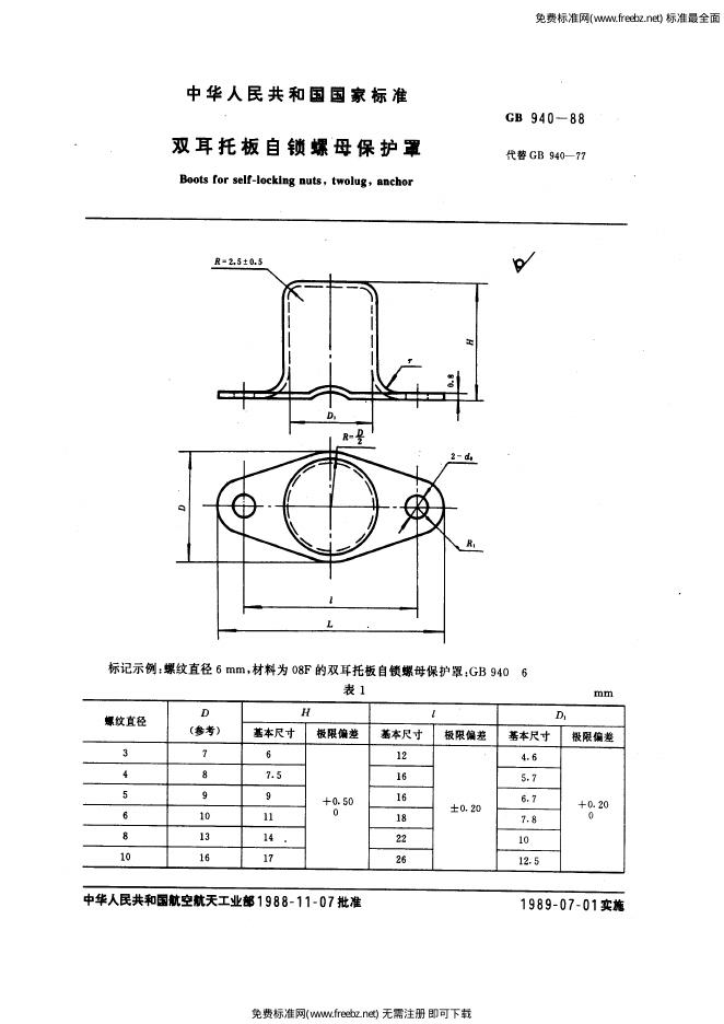 GB/T 940-1988 标准预览