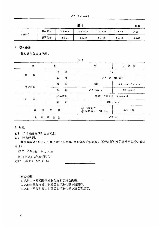 GB/T 831-1988 标准预览