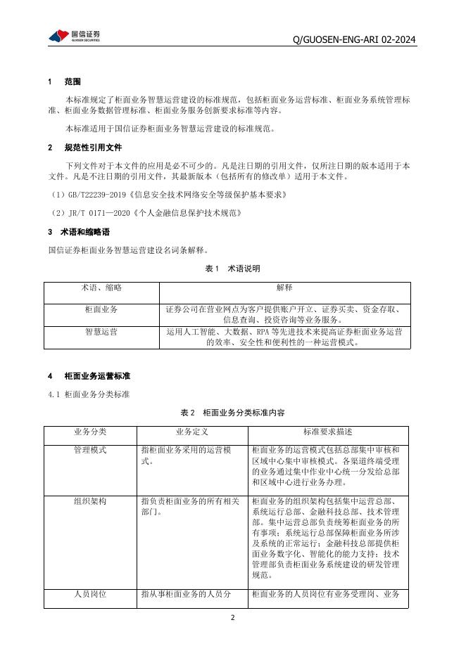 Q/GUOSEN-ENG-ARI 02-2024 标准预览