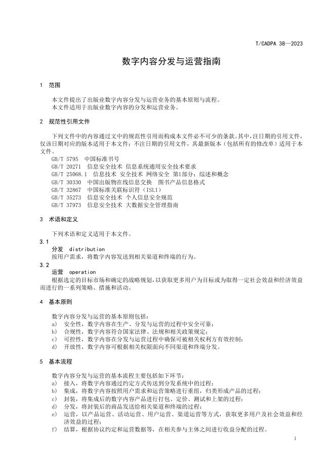 T/CADPA 38-2023 标准预览