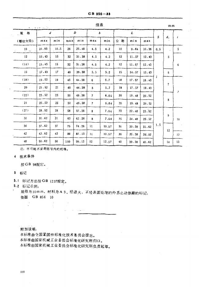 GB/T 856-1988 标准预览