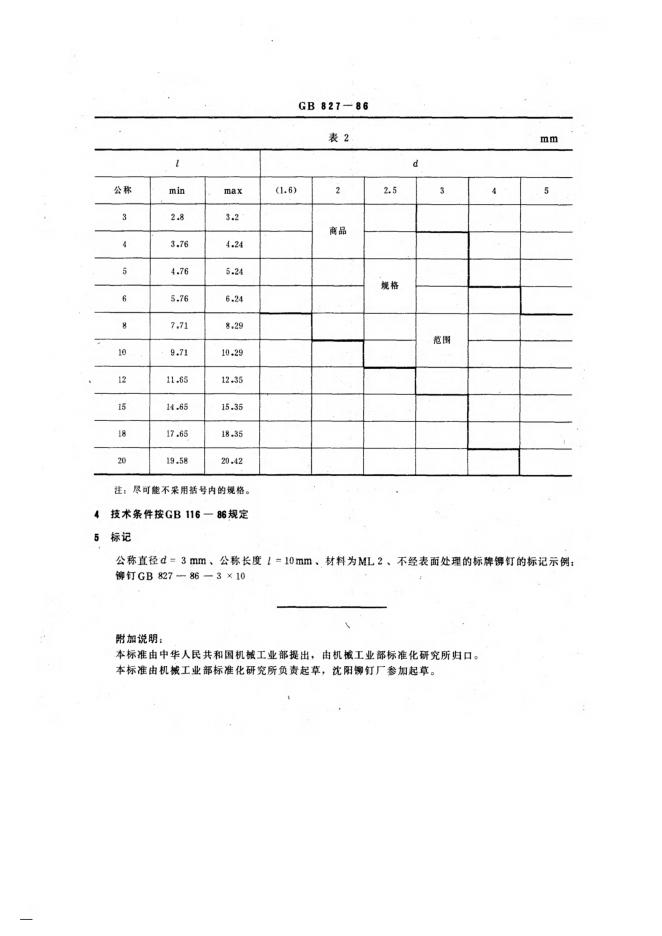 GB/T 827-1986 标准预览