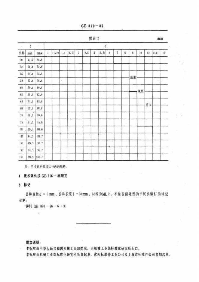 GB/T 870-1986 标准预览
