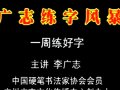 一周练好字(真正清晰版)2010年上传