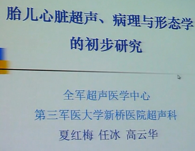胎儿心脏超声、病理与形态学的初步研究