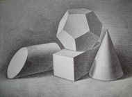 【素素】素描几何体