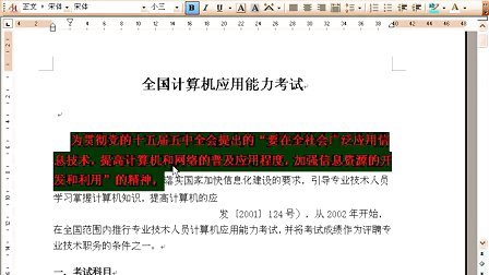 全国职称计算机考试-word