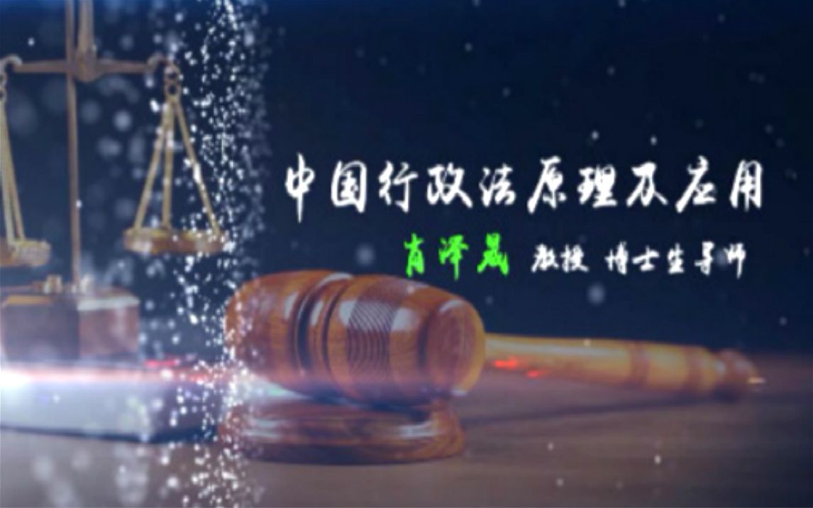 中国行政法原理及应用