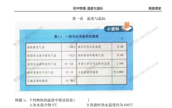初二物理暑期班