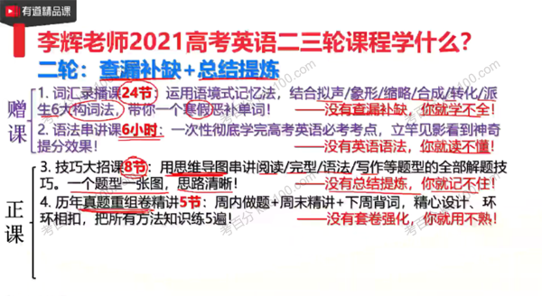 2021高考英语二三轮复习联报