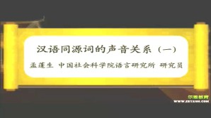 汉语同源词的声音关系
