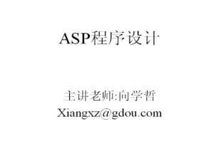 ASP程序设计