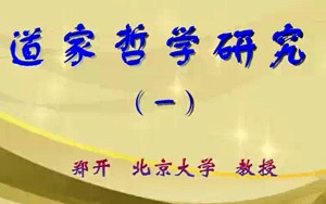 道家哲学研究视频教程 郑开 23讲 北京大学