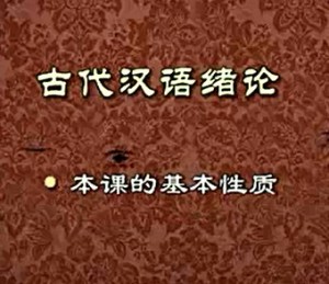 古代汉语视频教程 孙玉文 101讲 北京大学