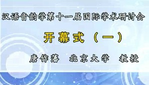 汉语音韵学第十一届国际学术研讨会视频教程 唐作藩 73讲 北京大学