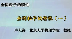 全同粒子的特性视频教程 卢大海 3讲 北京大学