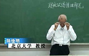 现代汉语语法研究视频教程 陆俭明 75讲 北京大学