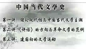中国当代文学史视频教程 陈晓明 118讲 北京大学