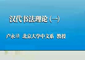 中国古代书法理论 卢永璘 88讲 北京大学