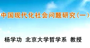 中国现代化社会问题研究视频教程 杨学功 55讲 北京大学