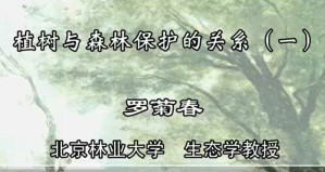 植树与森林保护的关系视频教程 罗菊春 5讲 北京林业大学