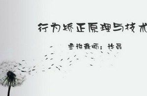行为矫正原理与技术视频教程 许晶晶 47讲 北京师范大学
