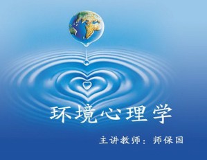 环境心理学视频教程 师保国 45学时 北京师范大学