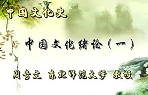 中国文化史视频教程 周奇文 59讲 东北师范大学
