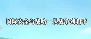 国际安全与战略视频教程 唐世平 77讲 复旦大学