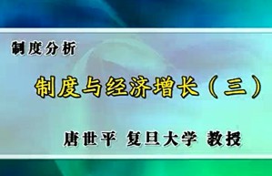 制度分析视频教程 唐世平 57讲 复旦大学