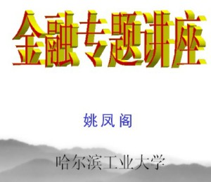 金融专题研究视频教程 姚凤阁 38讲 哈尔滨工业大学