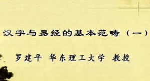 汉字与易经的基本范畴视频教程 罗建平 4讲 华东理工大学